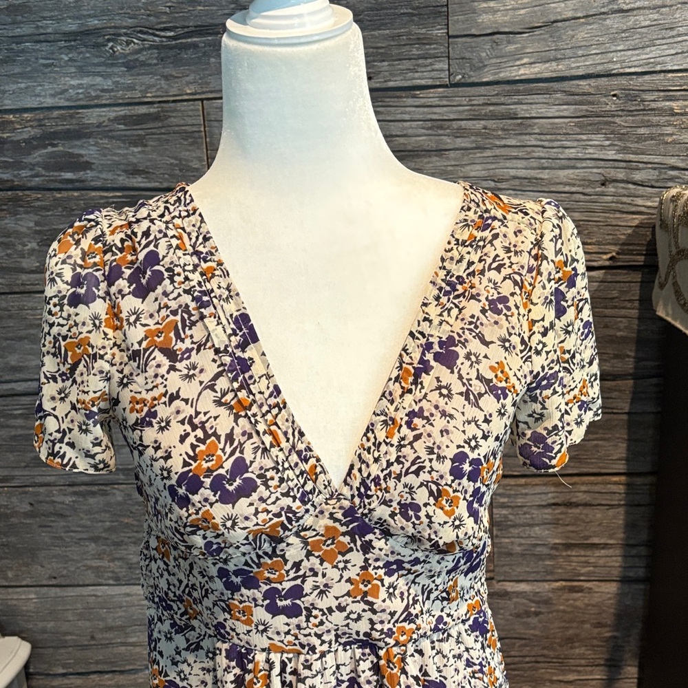 H&M Floral V-Neck Midi Dress - Multicolor - Picture 3 of 11